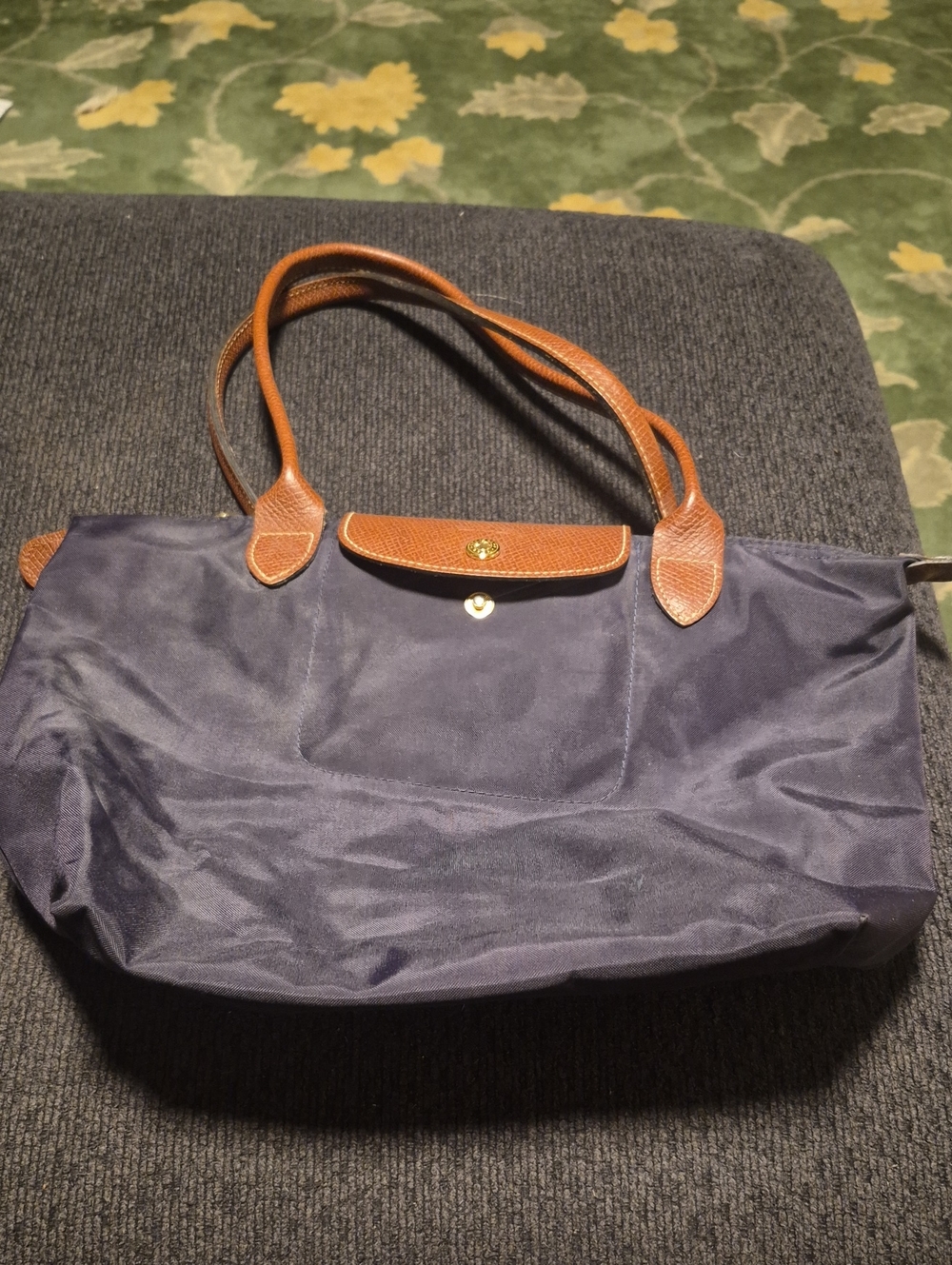 Navy and Brown Nylon Tote Bag - Classic Everyday Carry